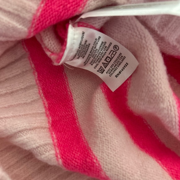 Striped Pink Turtleneck Sweater - Picture 6 of 6
